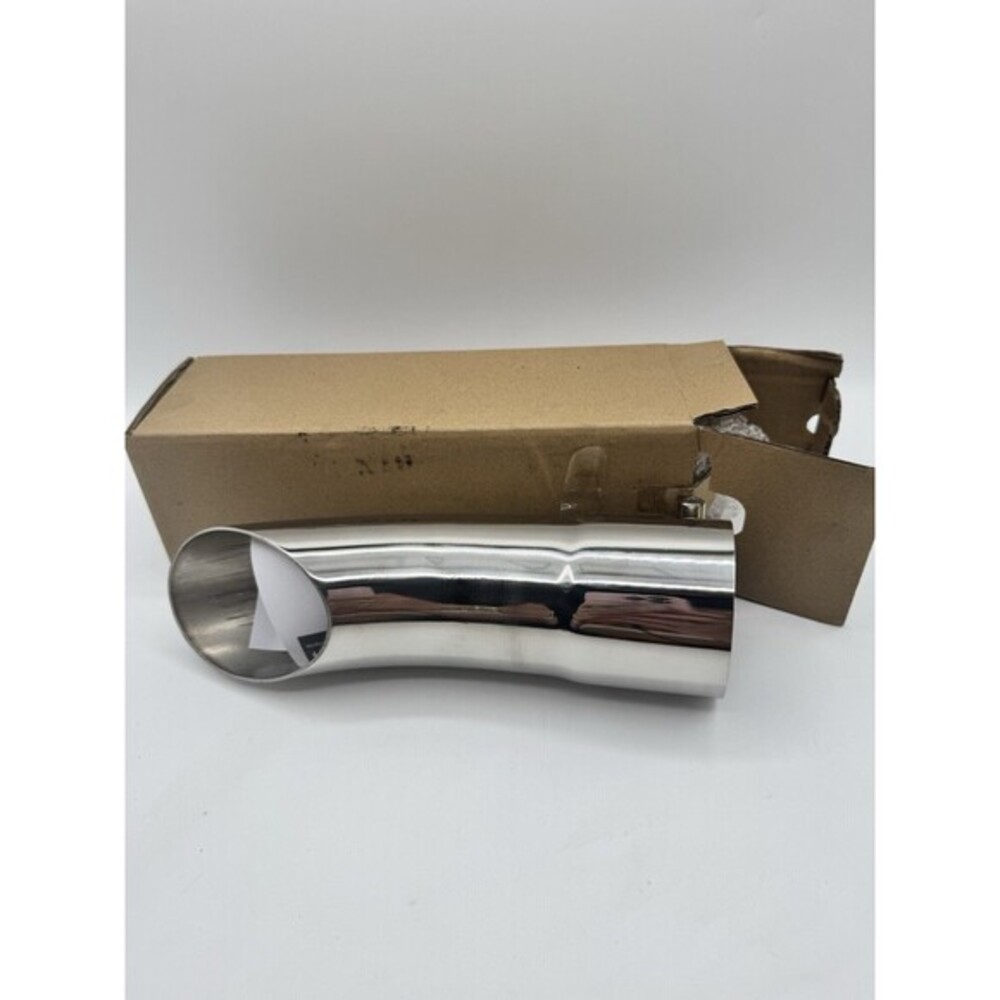 Stainless Steel Angled Exhaust Tip 2.5” Inlet X 3.5” Outlet X 9.25”  Clamp On
